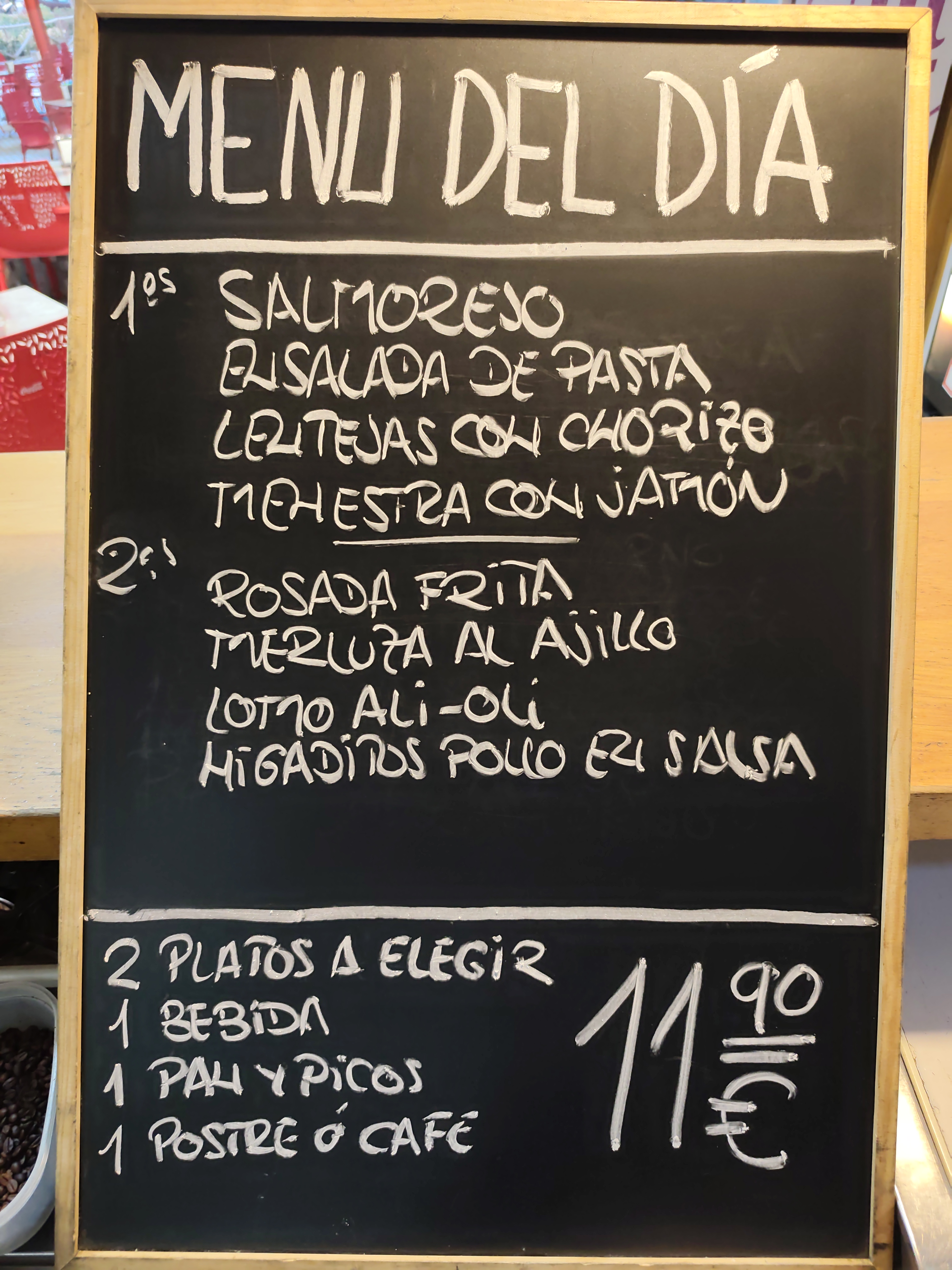 MENÚ DEL DÍA a 11’90.-€