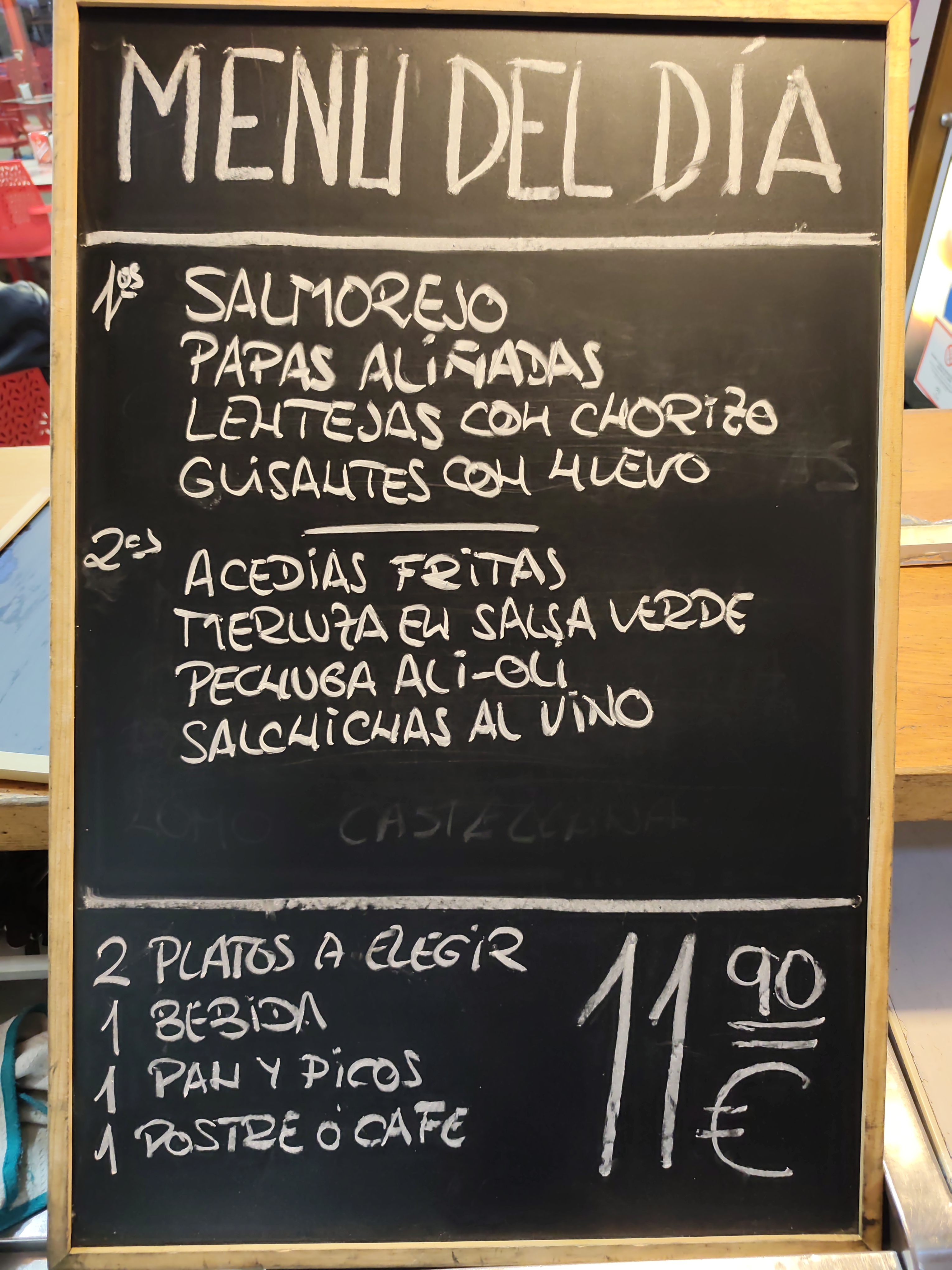 MENÚ DEL DÍA a 11’90.-€