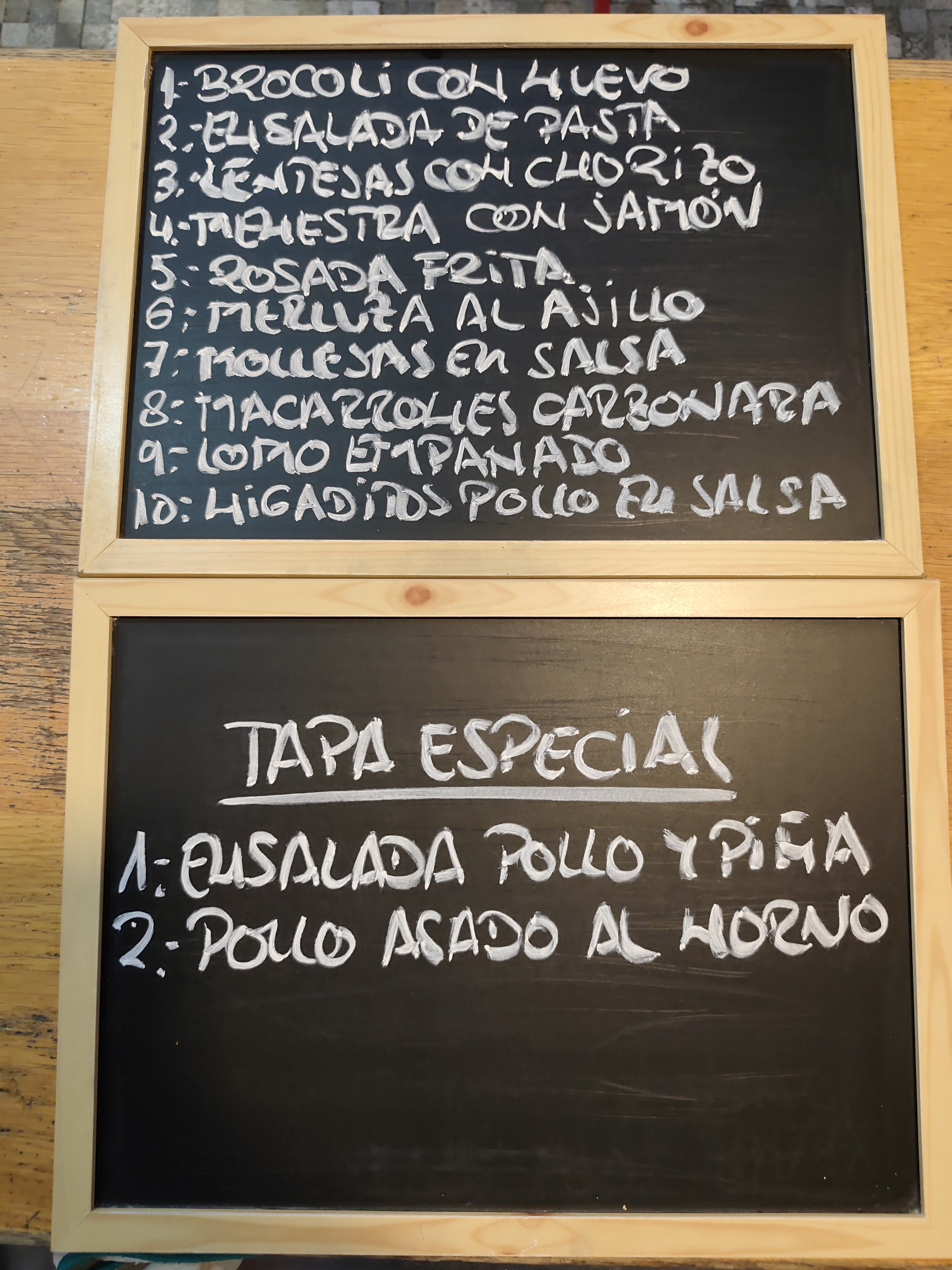 TAPAS DIARIAS