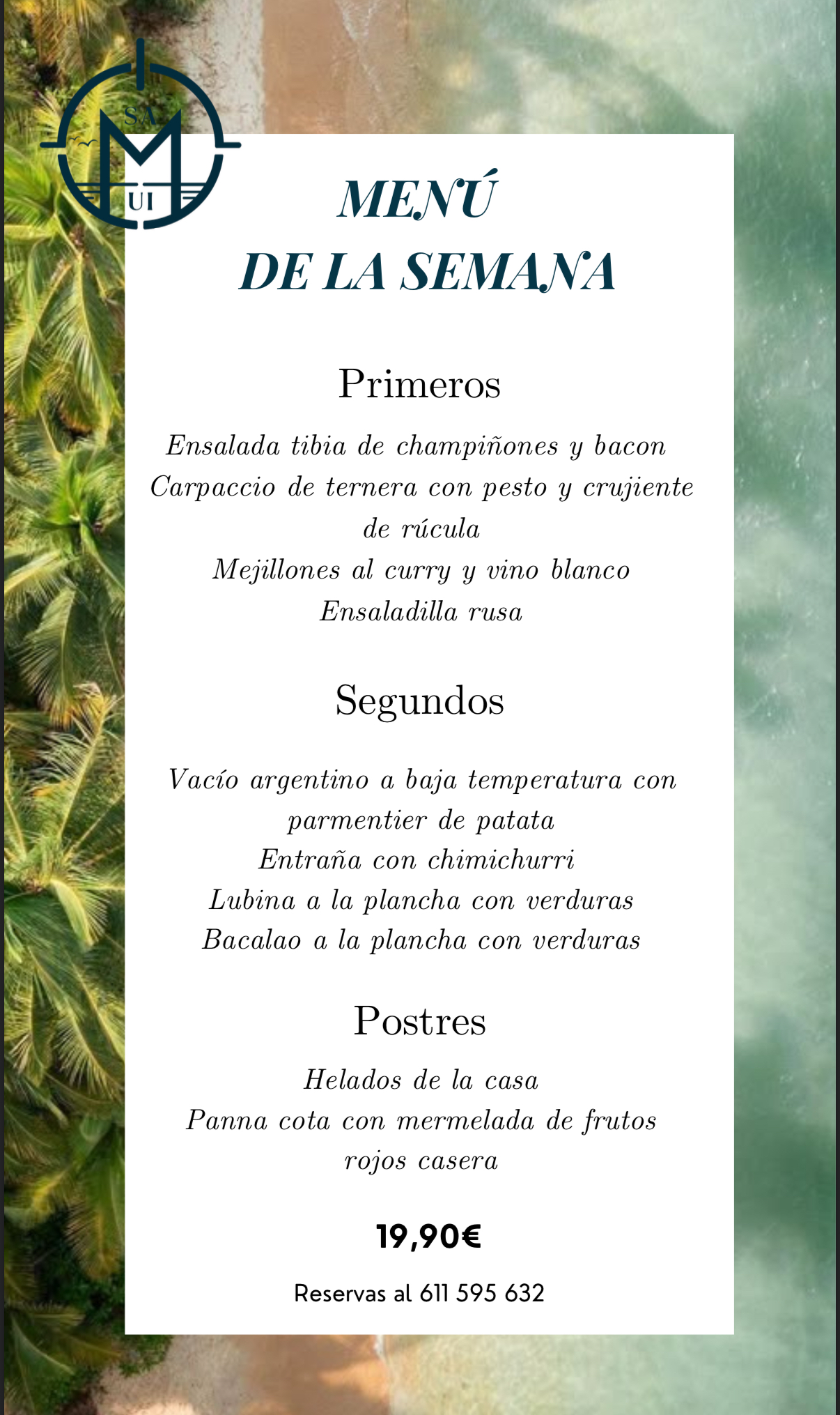 Menú semanal