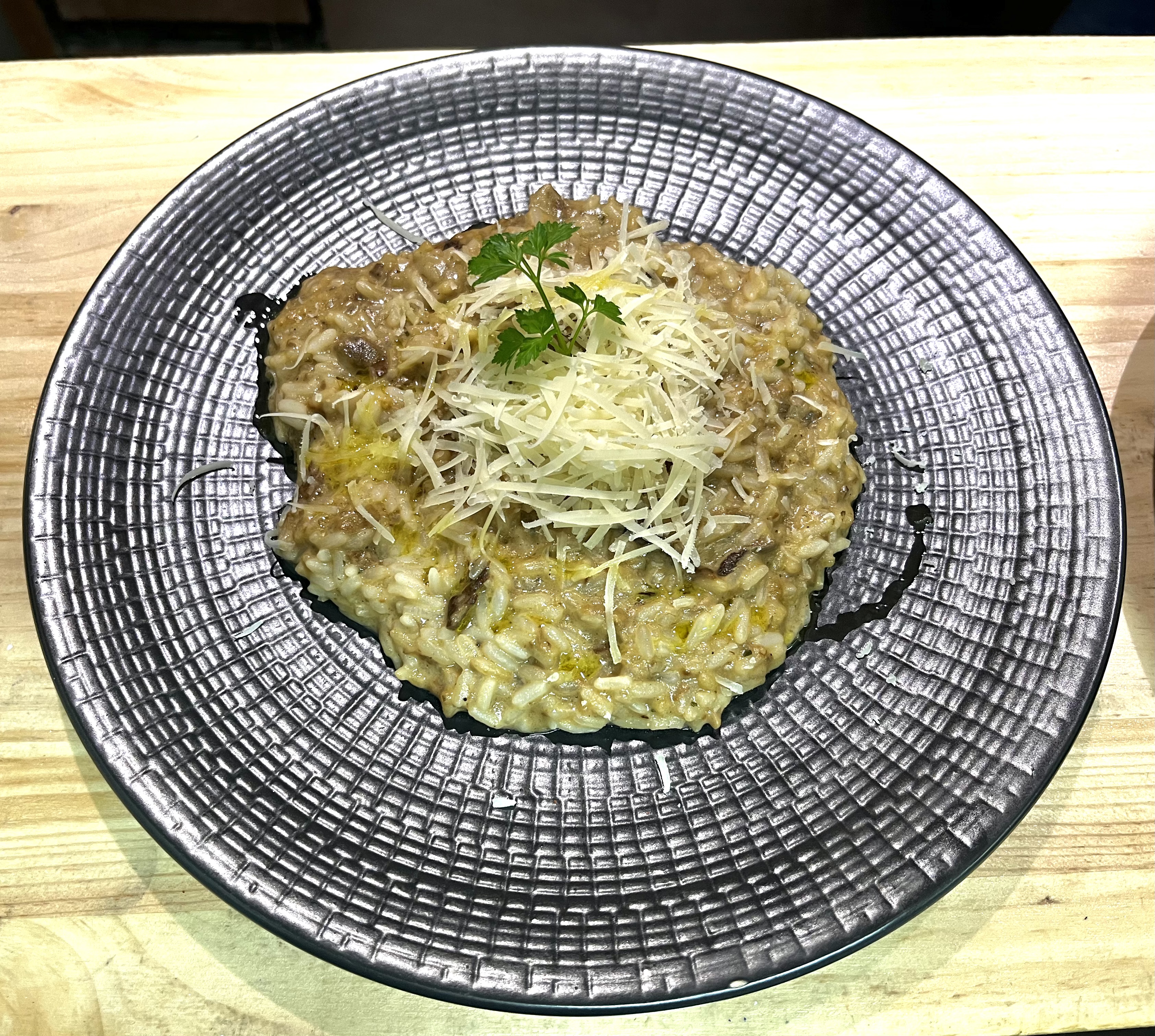 Risotto de boletus con parmesano