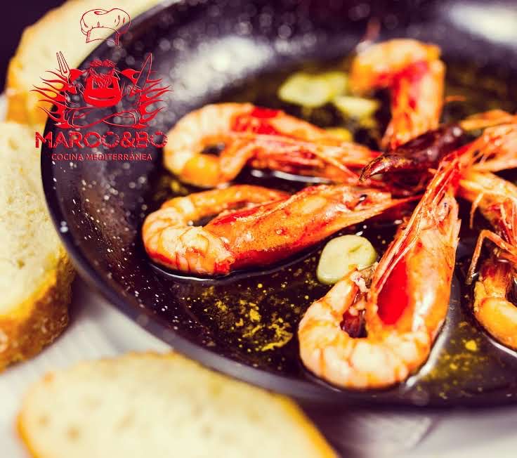 Gambas rojas al ajillo