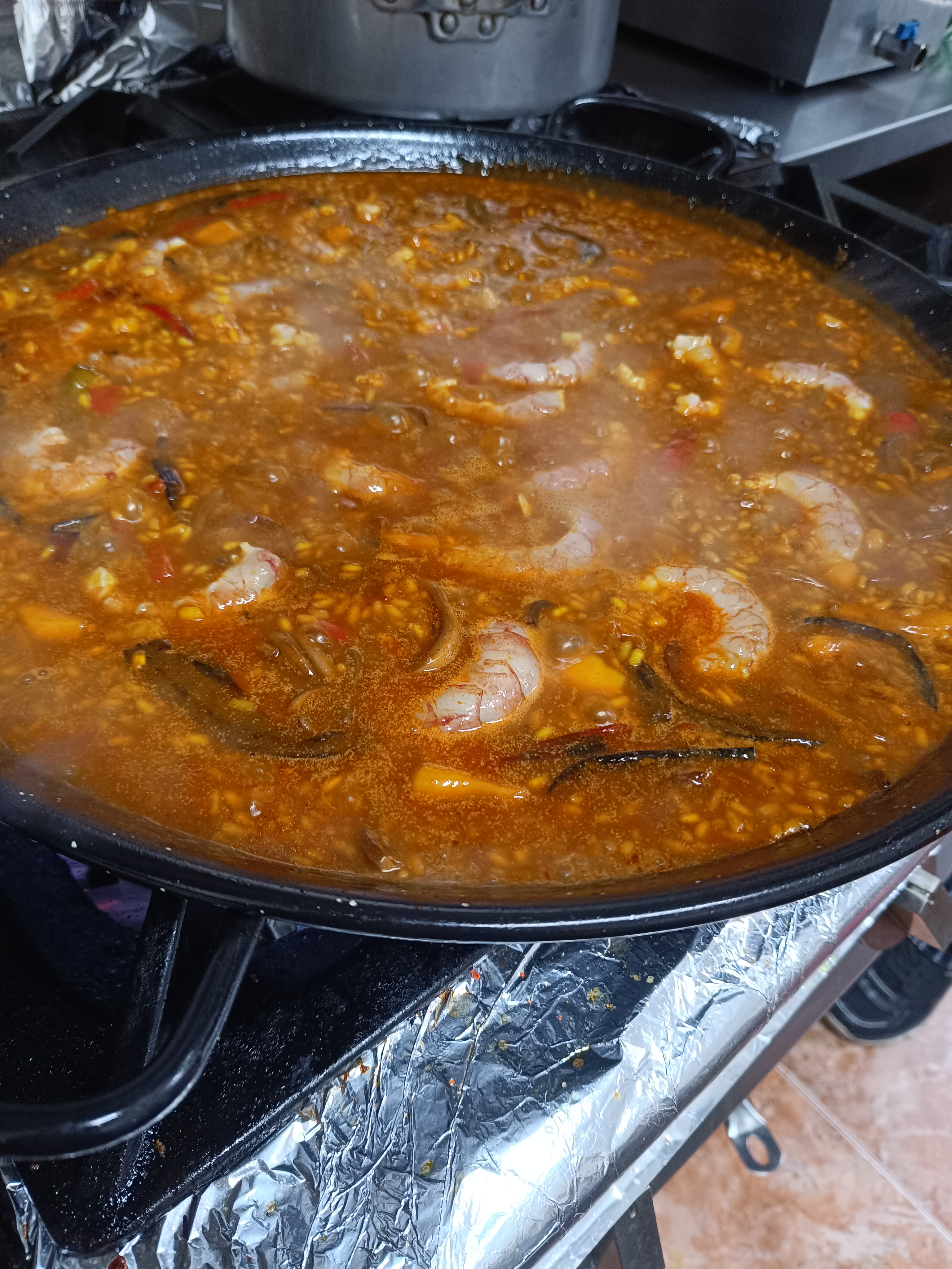 Arroz con chipirones y gambón