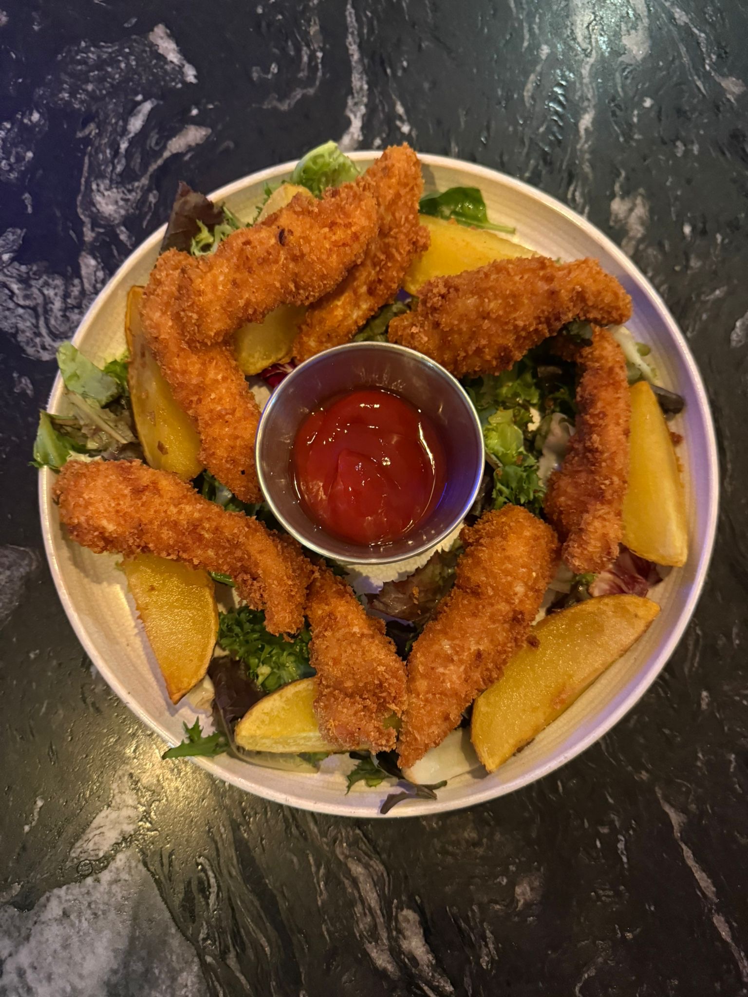 Tiras de pollo crujiente