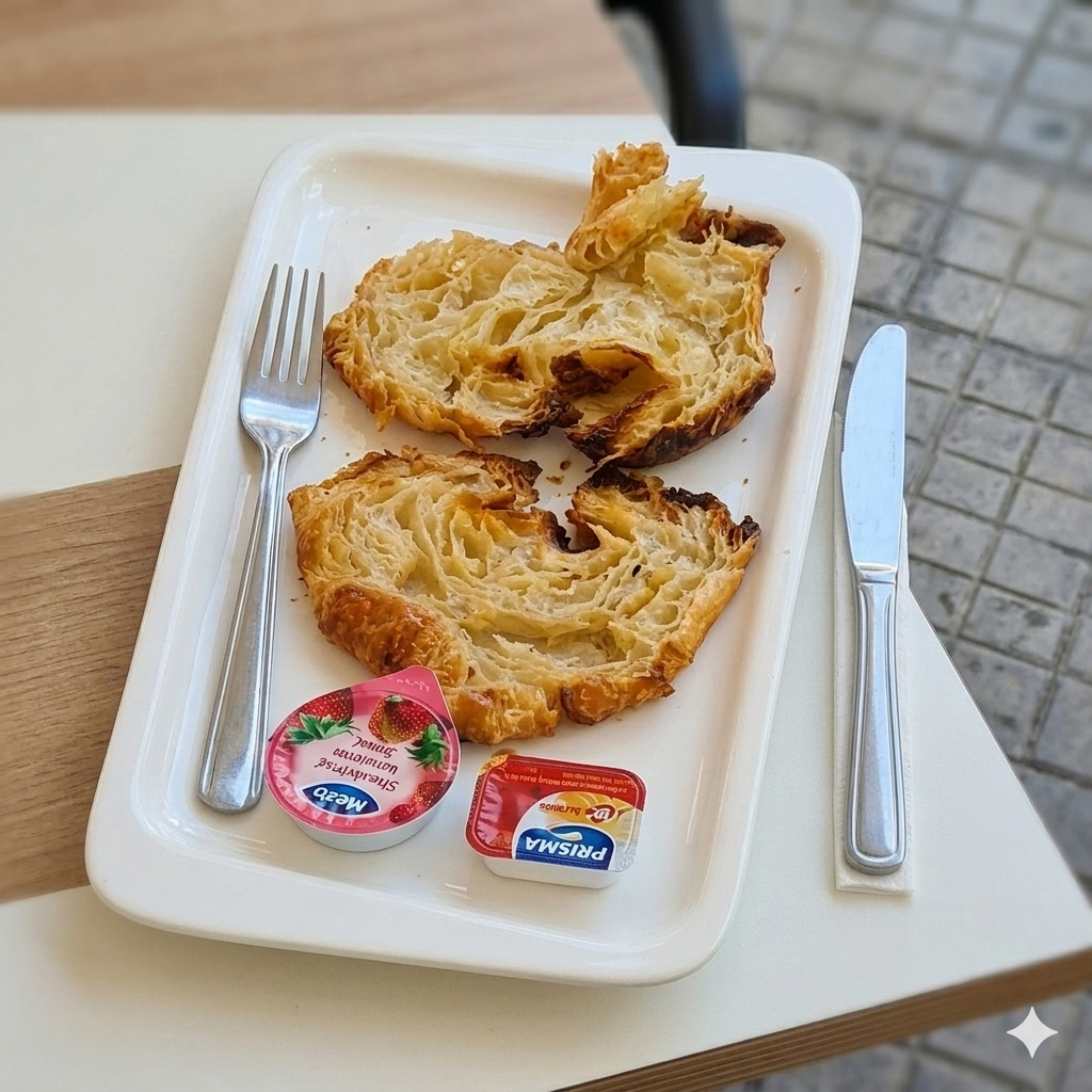 Croissant con mermelada