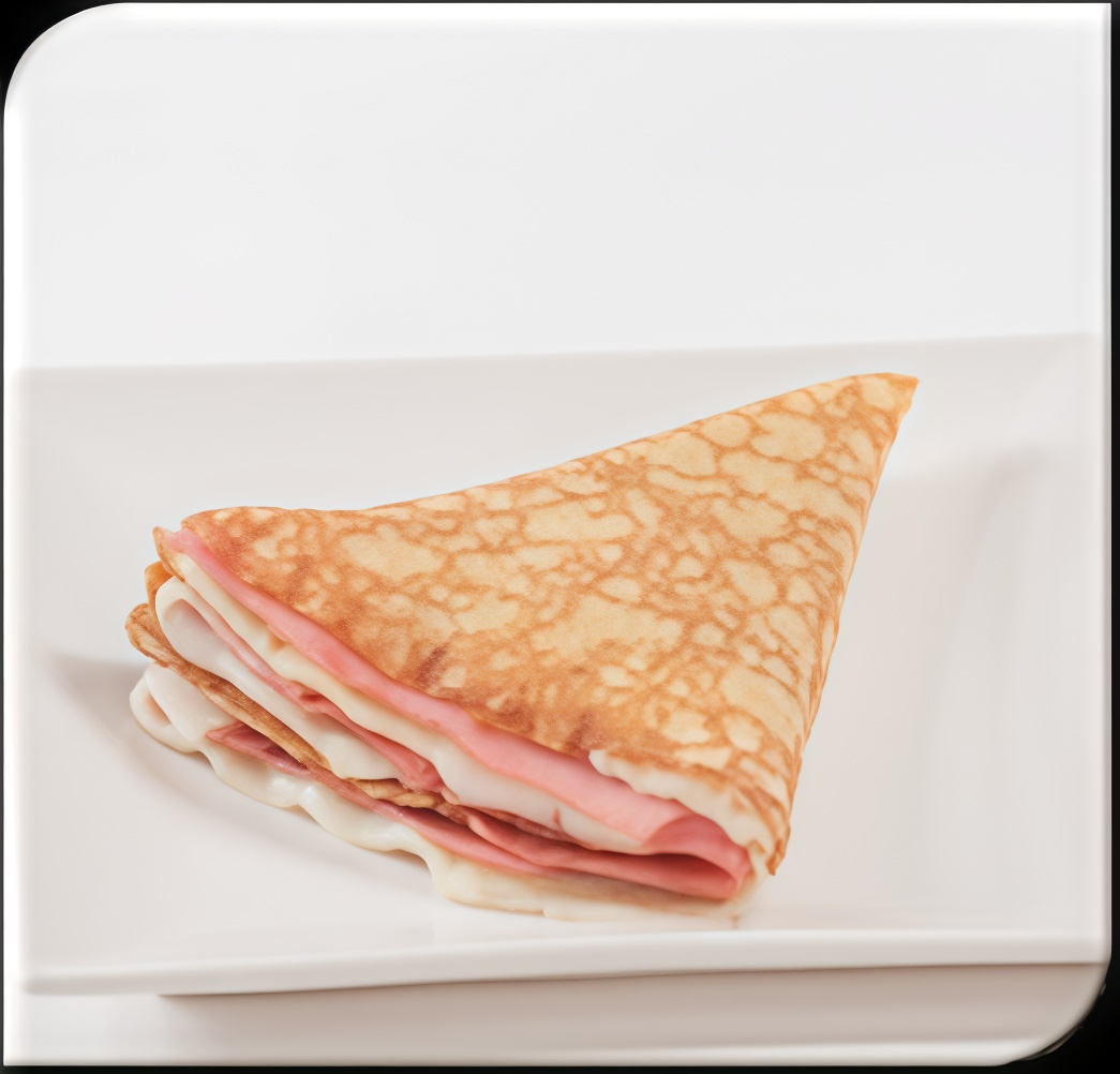 Crêpe con jamón y queso
