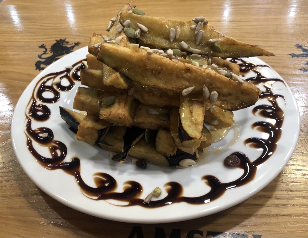 Berenjenas fritas a la Miel