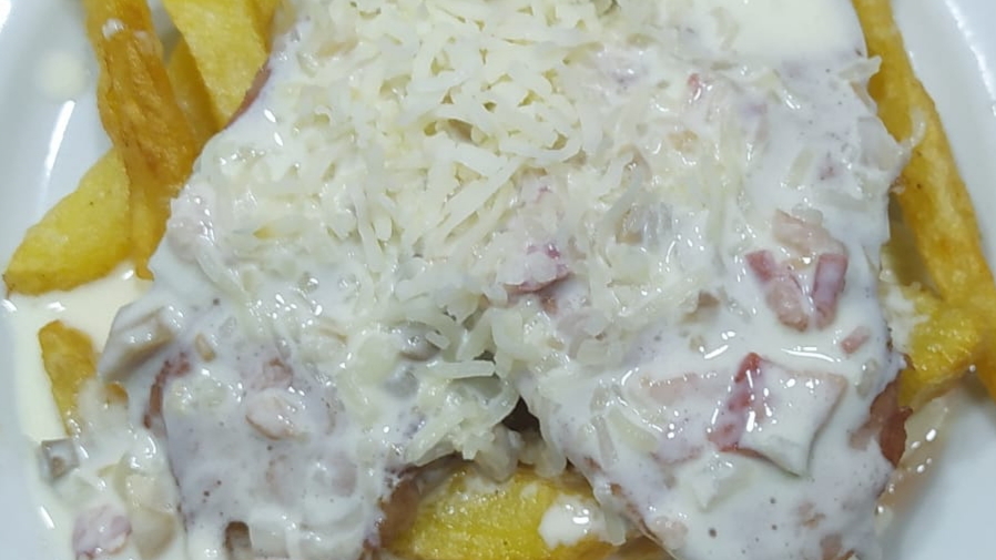 Solomillo carbonara