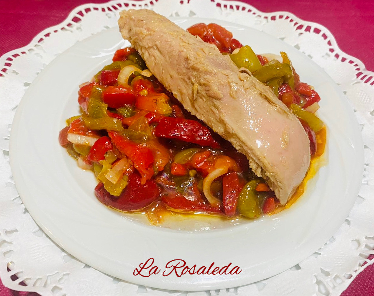 Pimientos asados con Bonito.