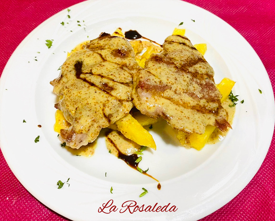 Presa ibérica a la Mostaza Antigua